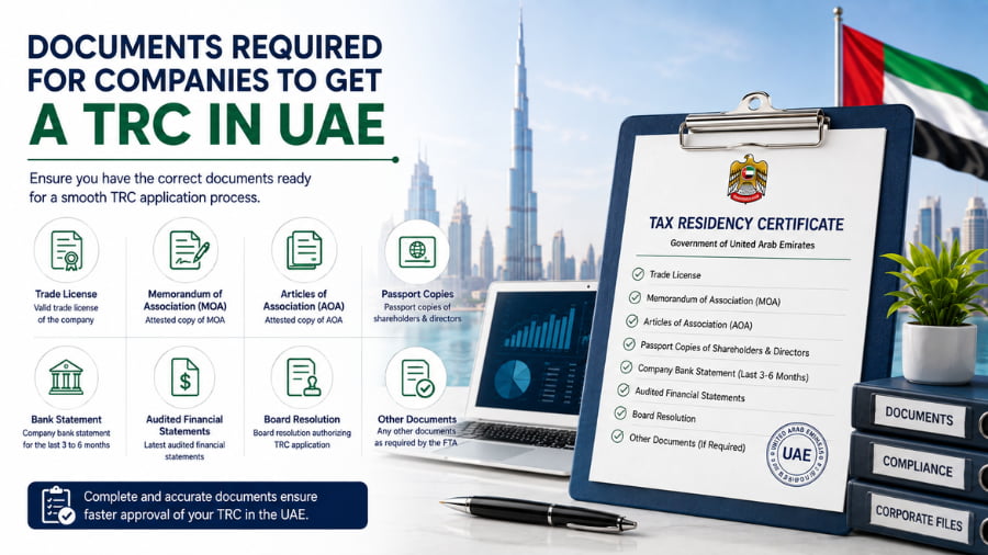 Documents Required for Companies to Get a TRC in UAE