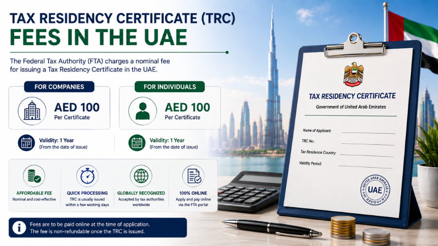 Tax Residency Certificate (TRC) Fees in the UAE